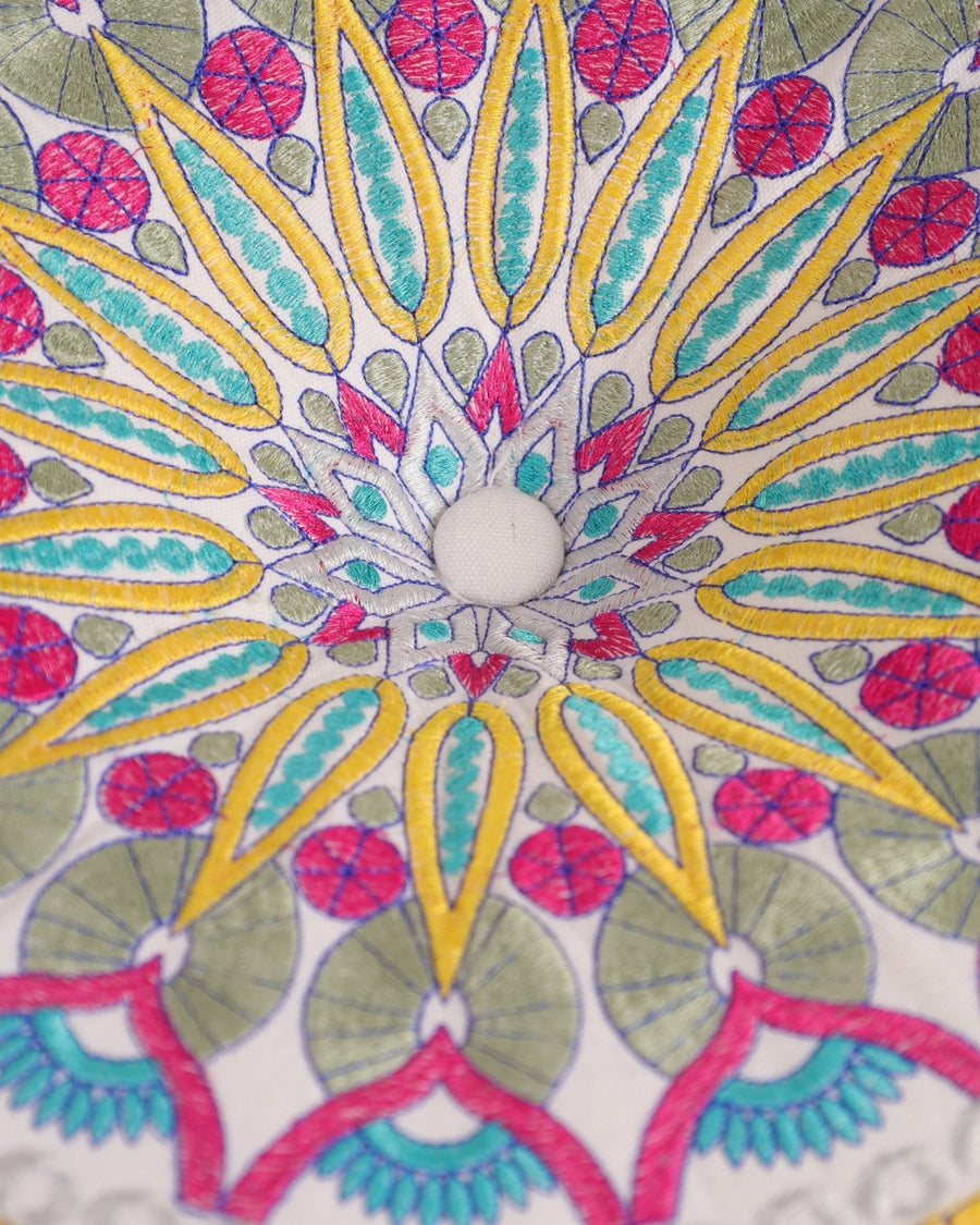 Geometric Delight Ottoman Pouf