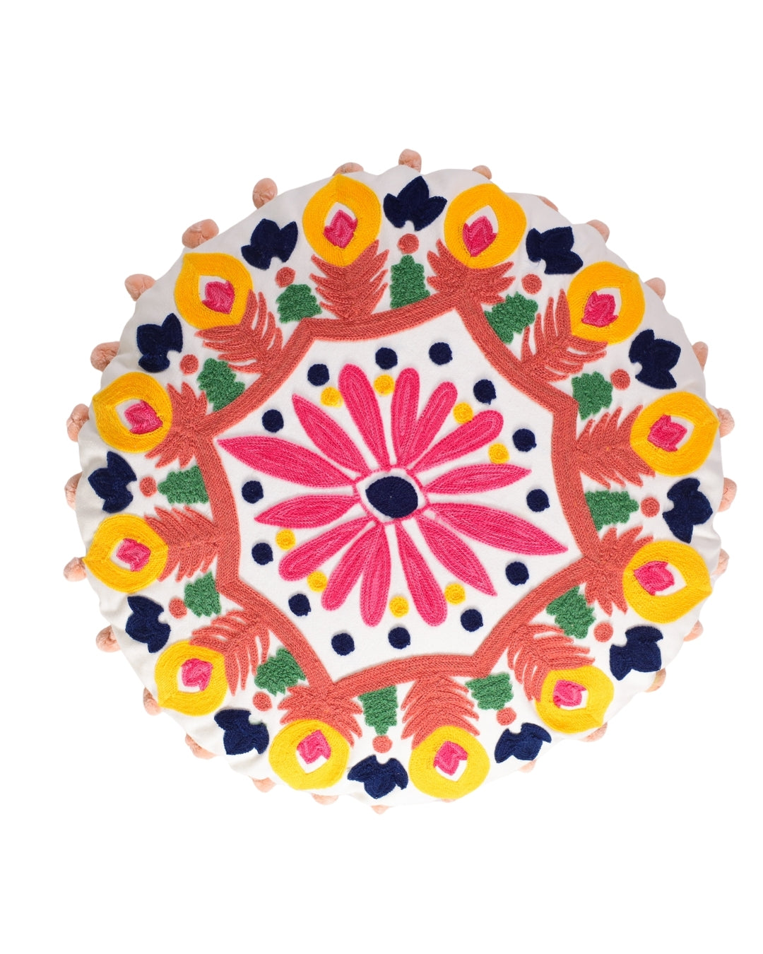 Pink Peony Floral Pillow Cover