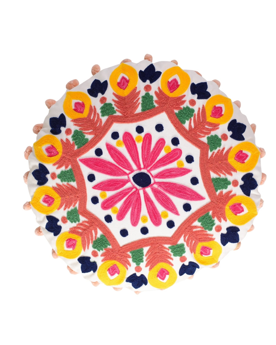 Pink Peony Floral Pillow