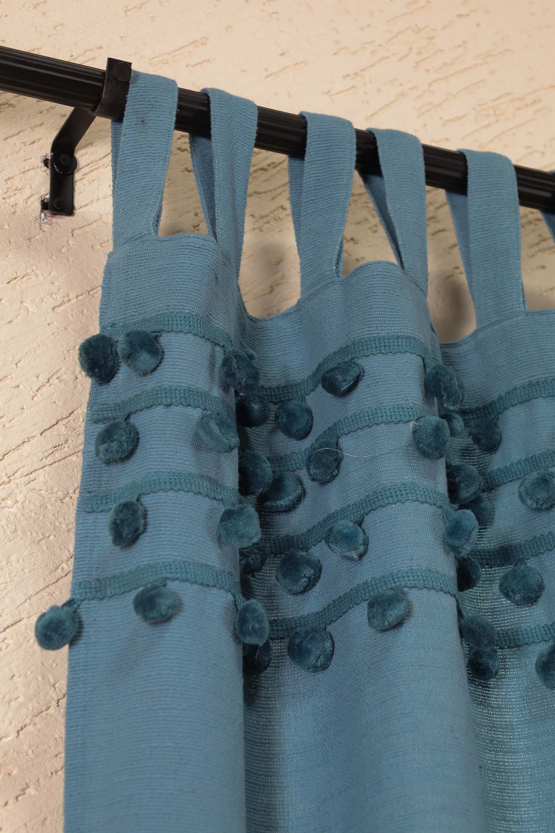 Fiesta Pom Poms Curtain - Set of 2