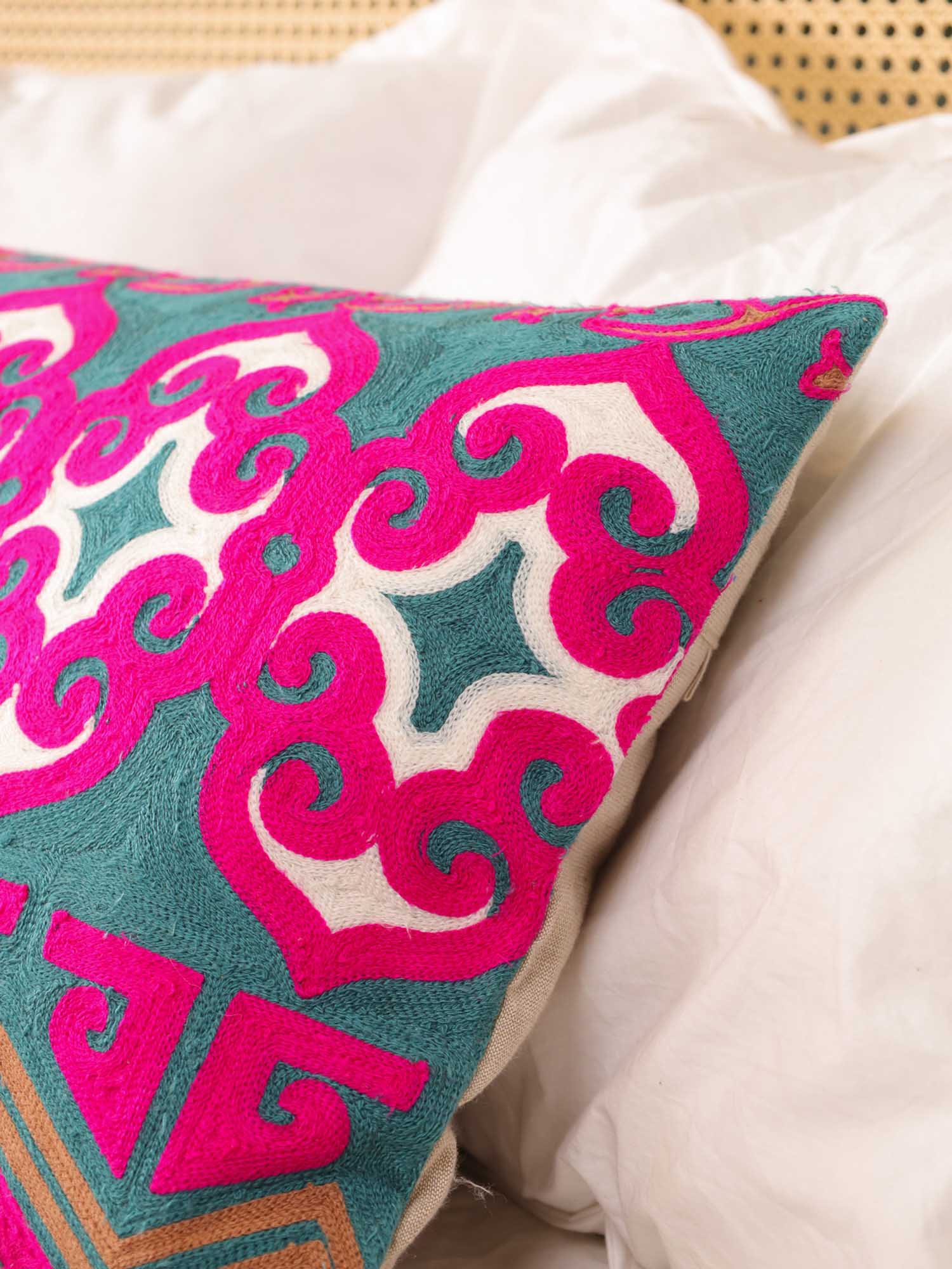 Purple Boho Bliss Long Pillow Cover