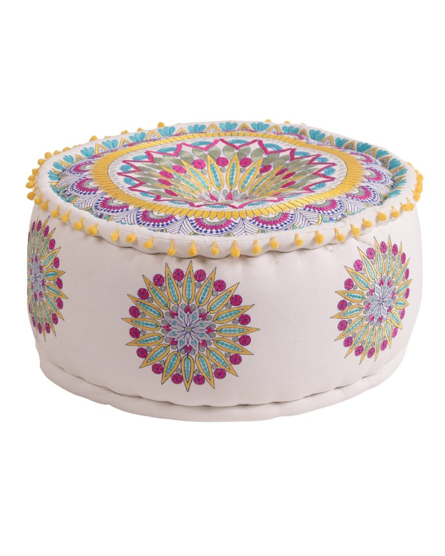 Geometric Delight Ottoman Pouf