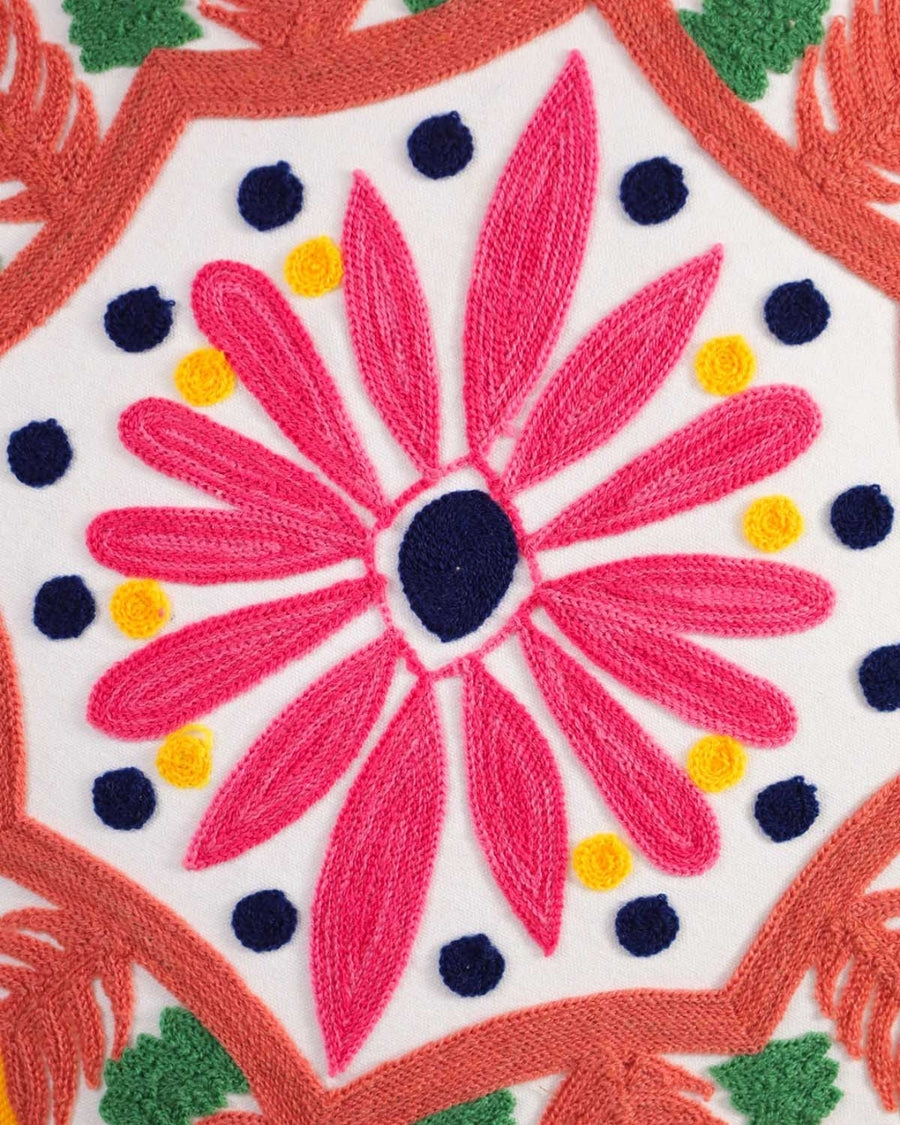 Pink Peony Floral Pillow