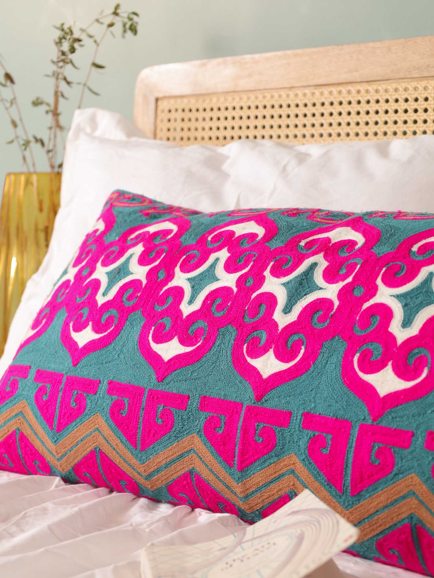 Purple Boho Bliss Long Pillow Cover