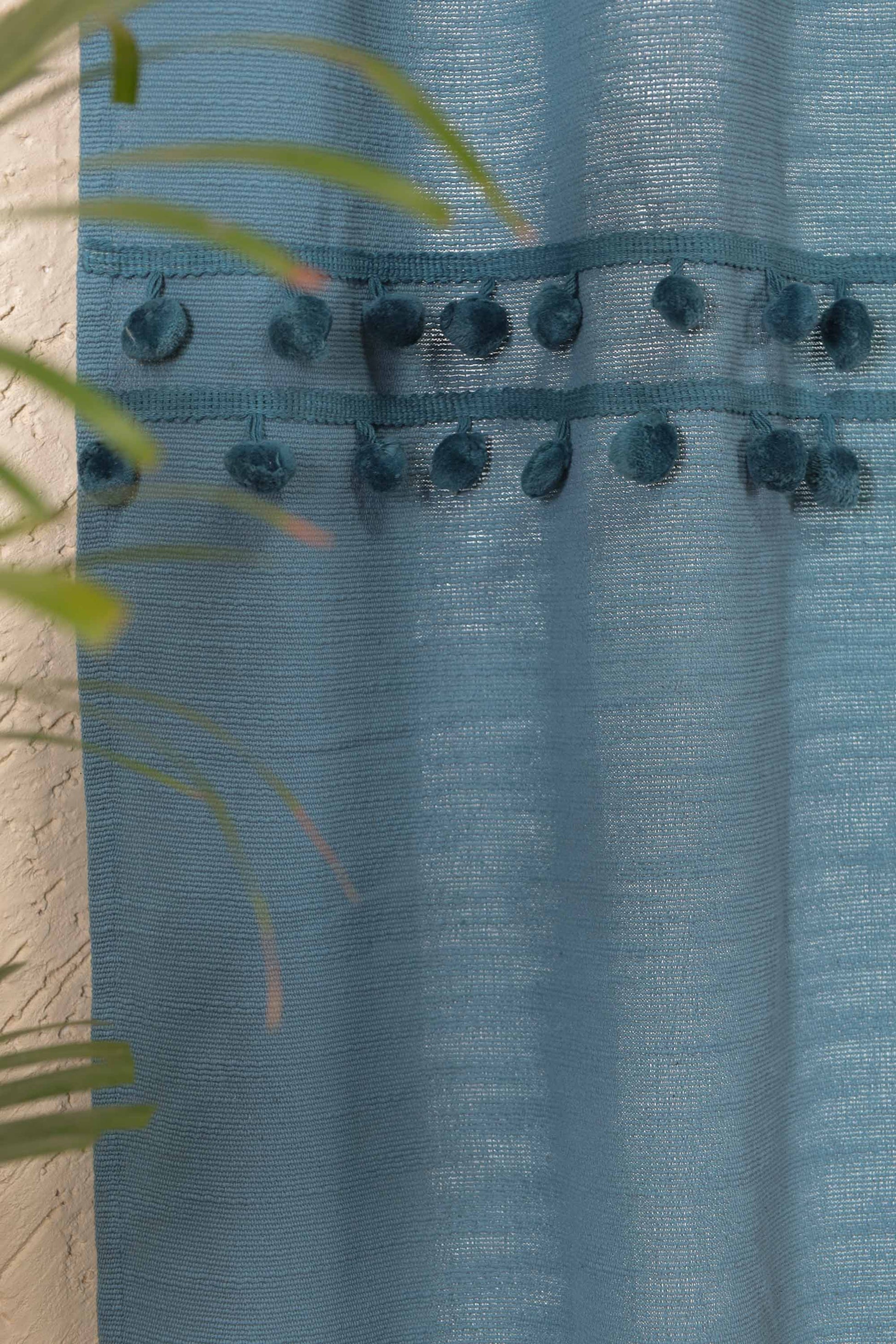 Fiesta Pom Poms Curtain - Set of 2