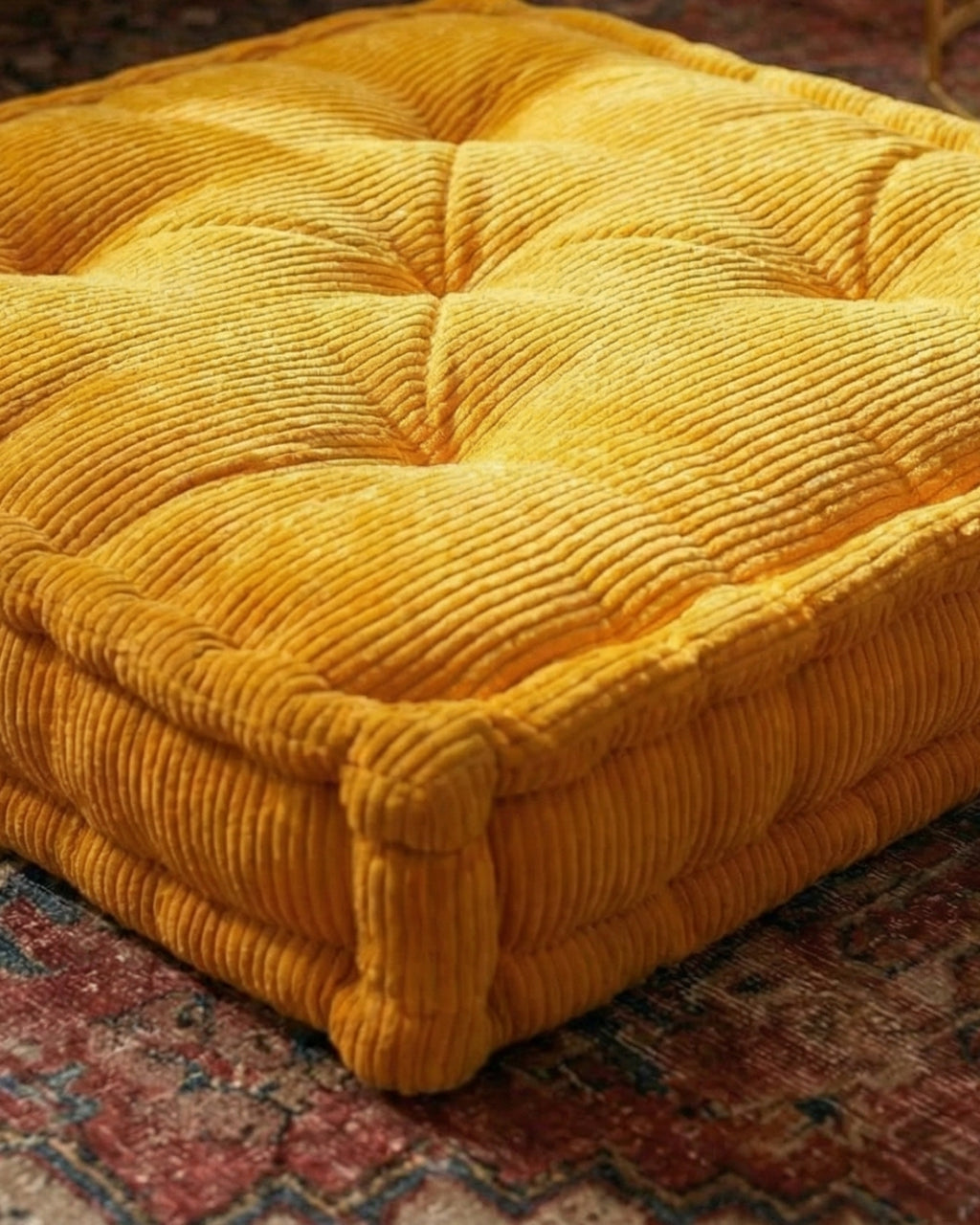 Gold Dreamy Corduroy Floor cushion