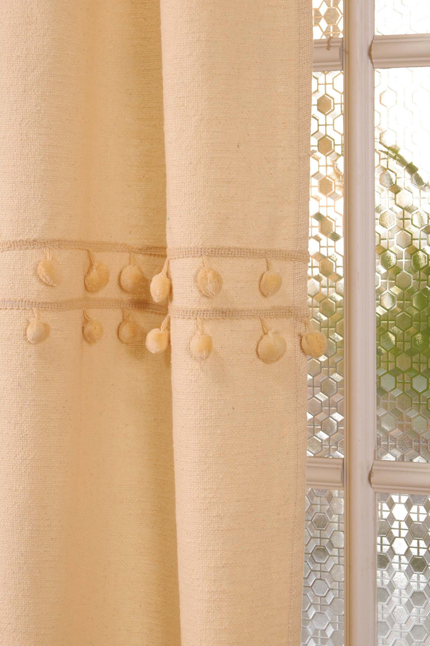 Fiesta Pom Poms Curtain - Set of 2