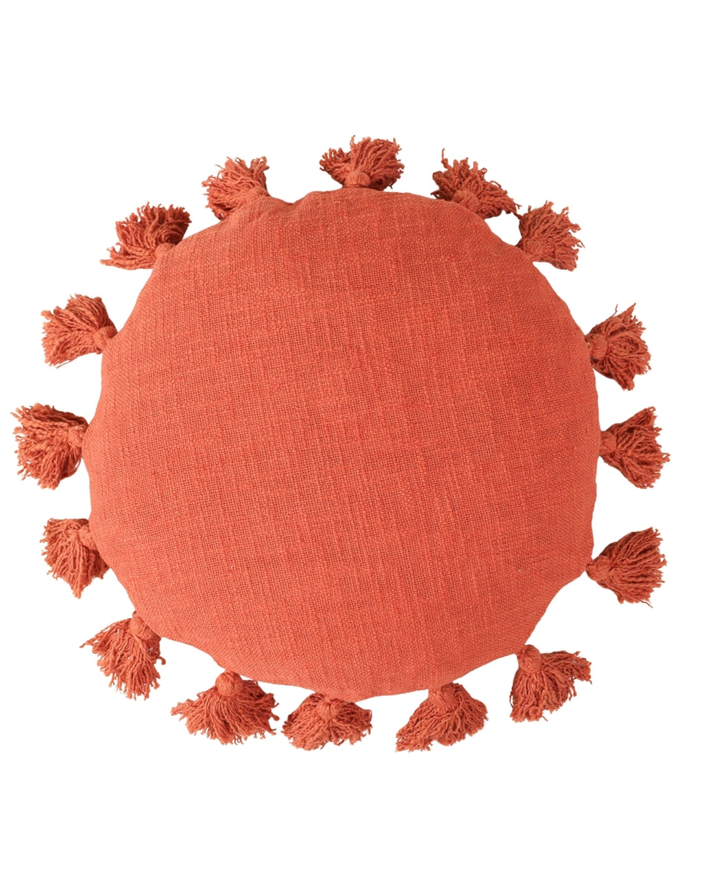 Rust Talking Tassels Pillow Cushion