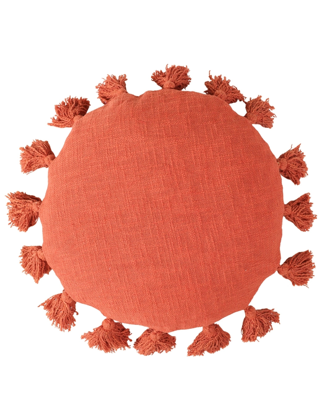 Rust Talking Tassels Pillow Cushion
