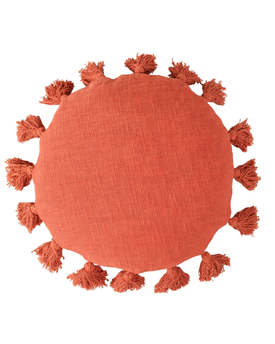 Rust Talking Tassels Cushion
