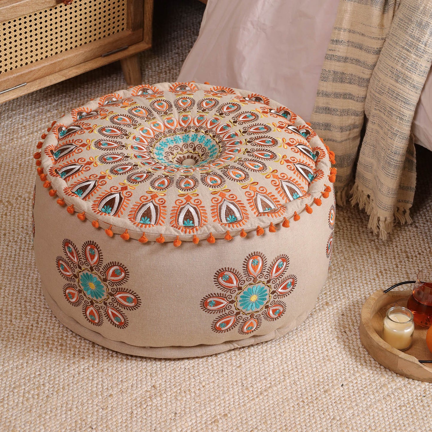 Mandala Ottoman pouf