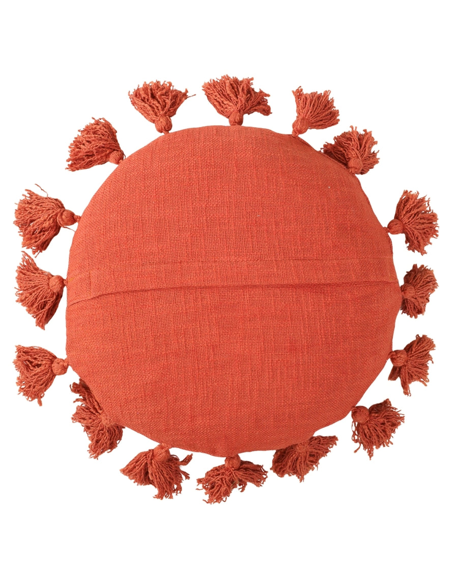 Rust Talking Tassels Cushion