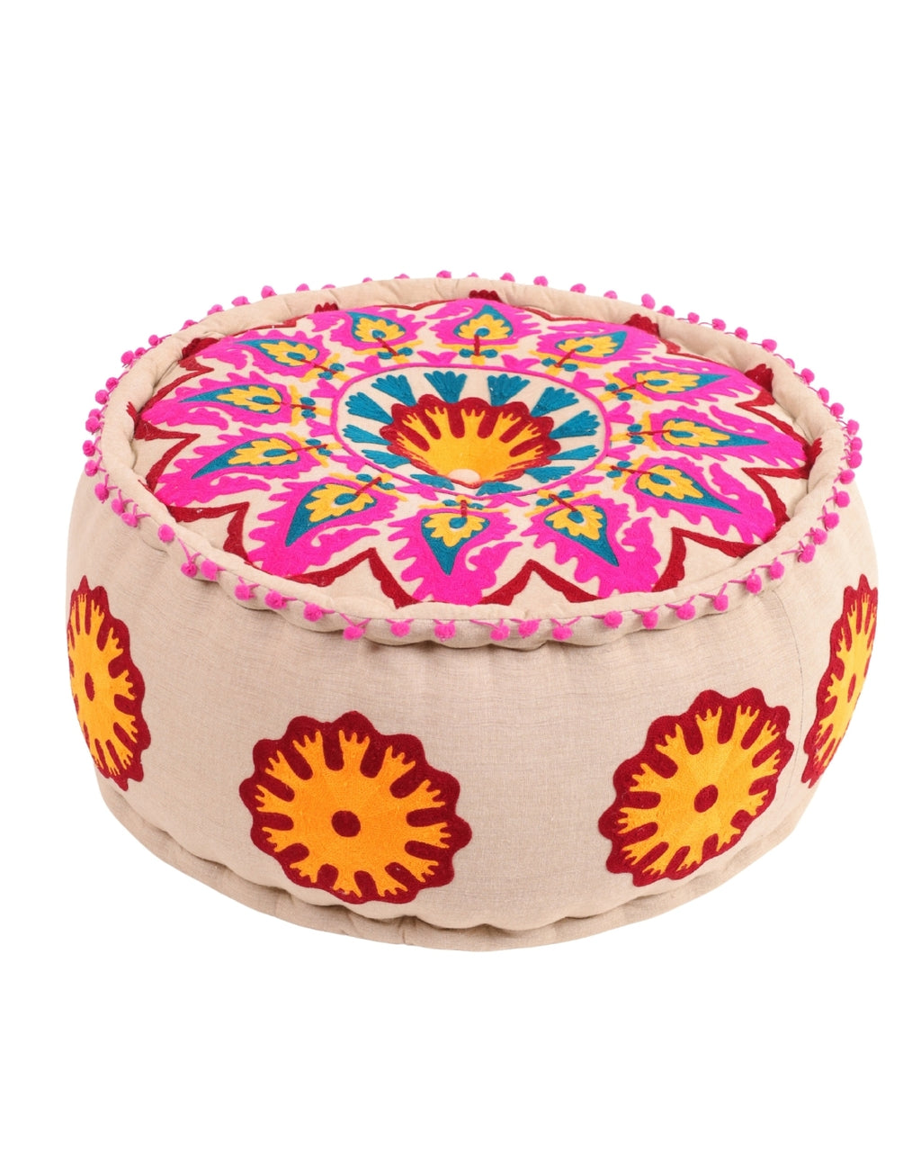 Pink Whimsical Wonder Ottoman pouf
