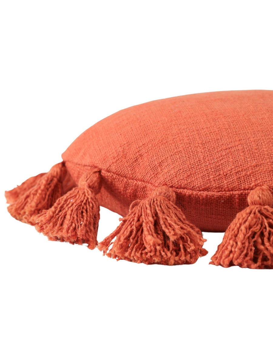 Rust Talking Tassels Cushion