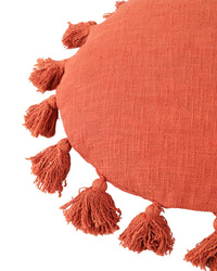 Rust Talking Tassels Cushion