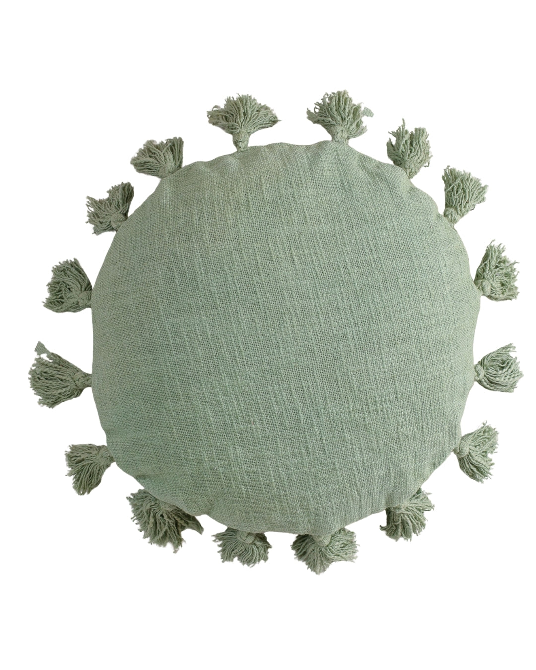 Sage Green Talking Tassels Pillow Cushion