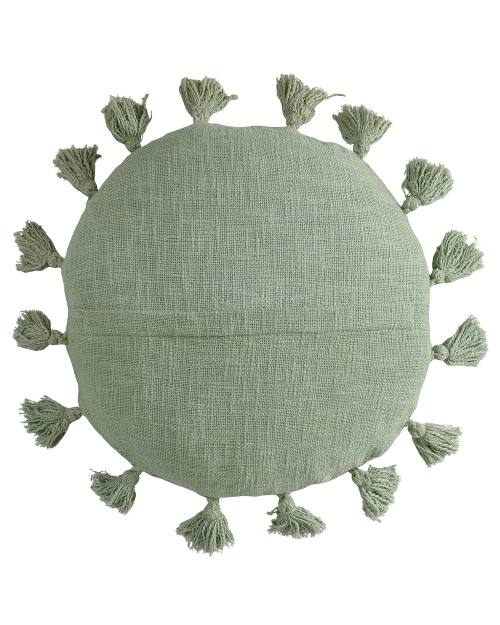 Sage Green Talking Tassels Pillow Cushion