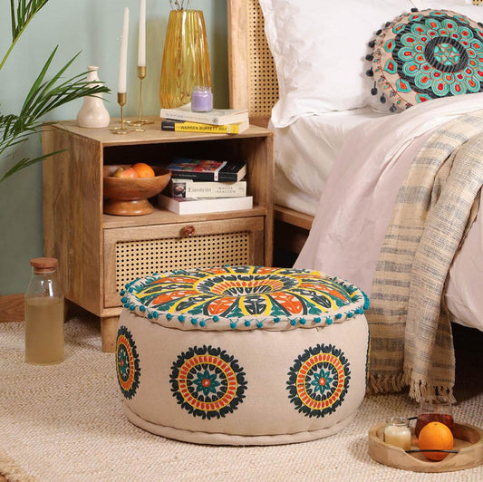 Dreamy Geo Ottoman pouf