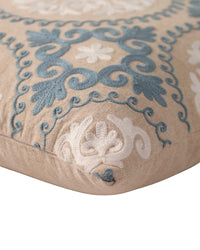 Grey Suzani Throw Pillow
