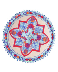 Purple Flower Fantasy Ottoman Pouf