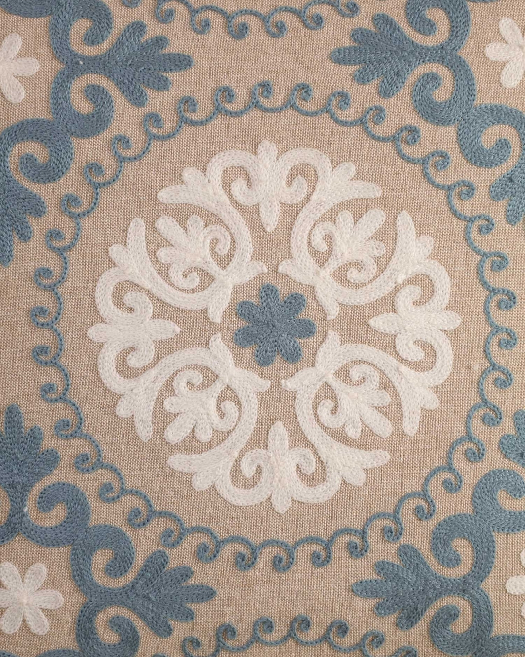 Grey Suzani Throw Pillow