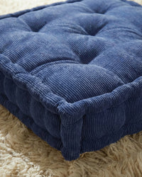 Blue Dreamy Corduroy Floor Cushion