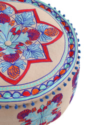 Purple Flower Fantasy Ottoman Pouf