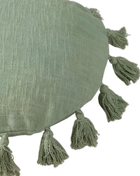 Sage Green Talking Tassels Cushion