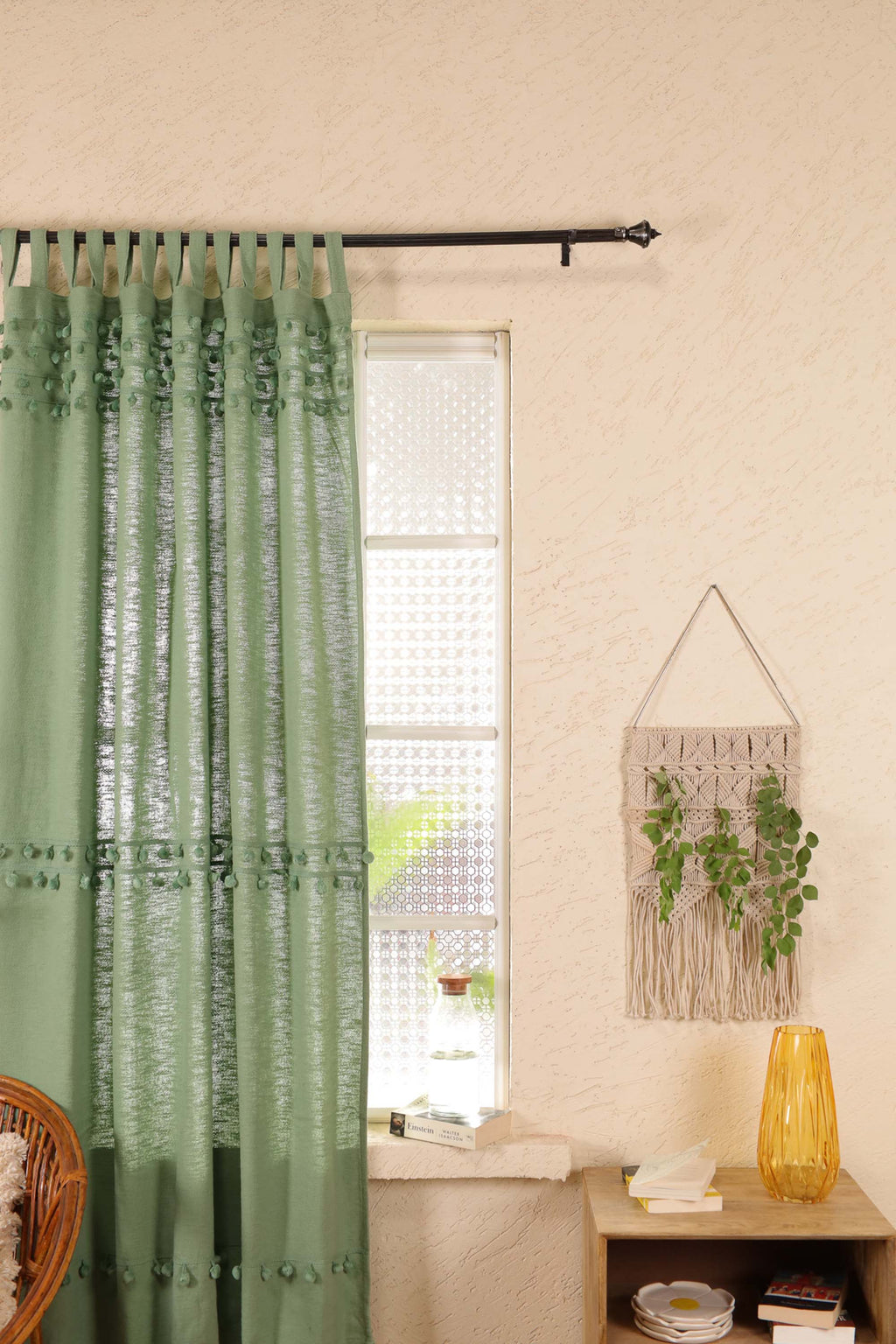 Fiesta Pom Poms Curtain - Set of 2
