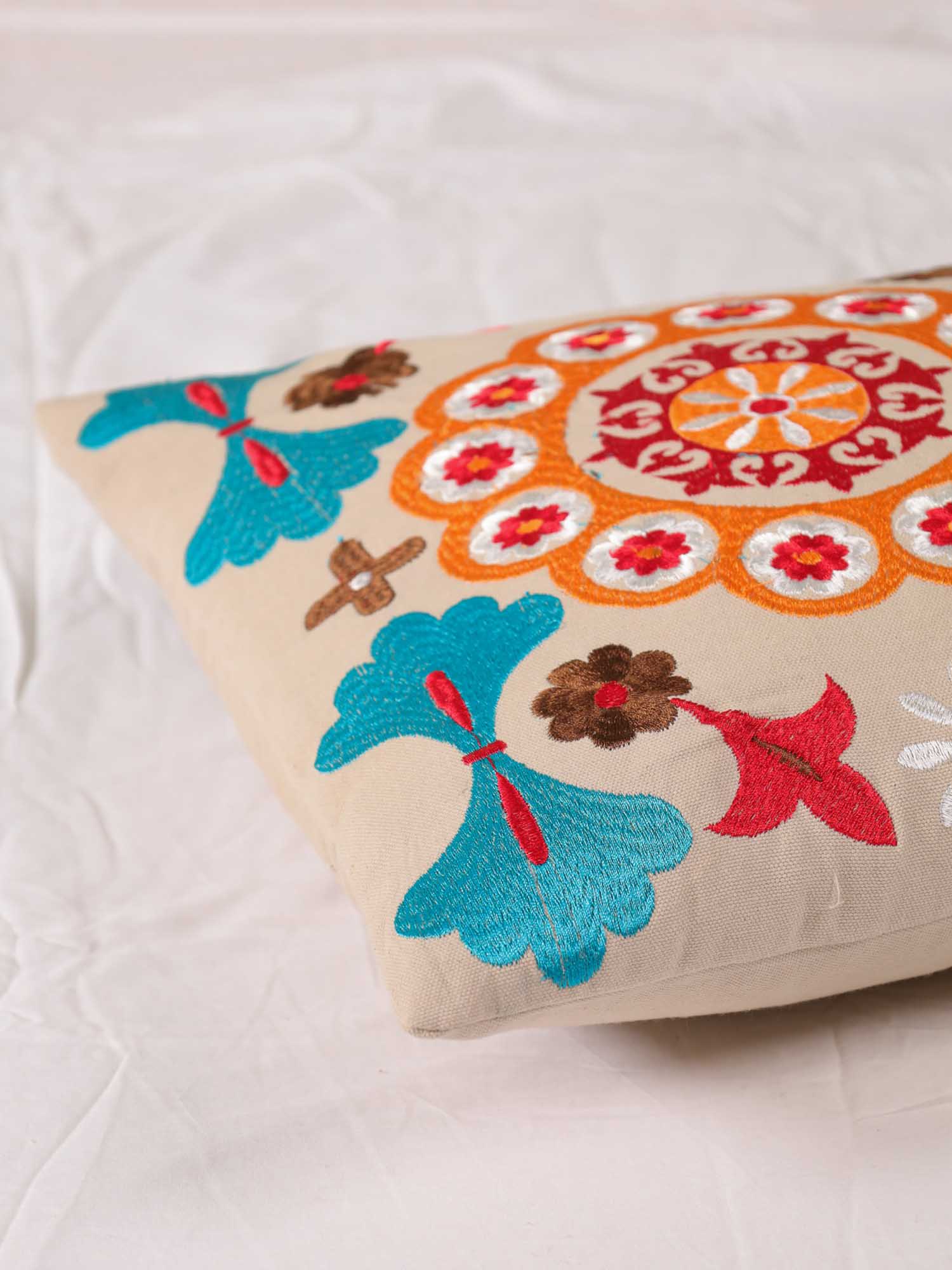 Beige Moroccan Mosaic Long Pillow