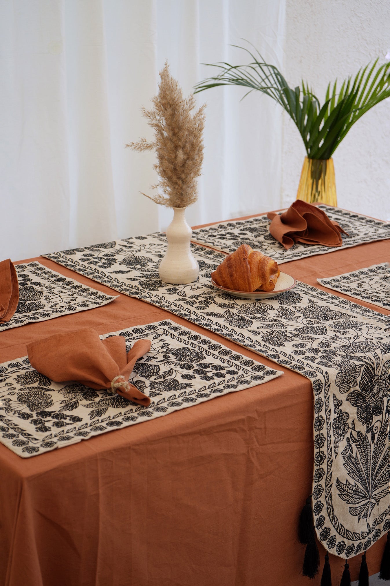 Black Wanderlust Boho Chic Table Placemat