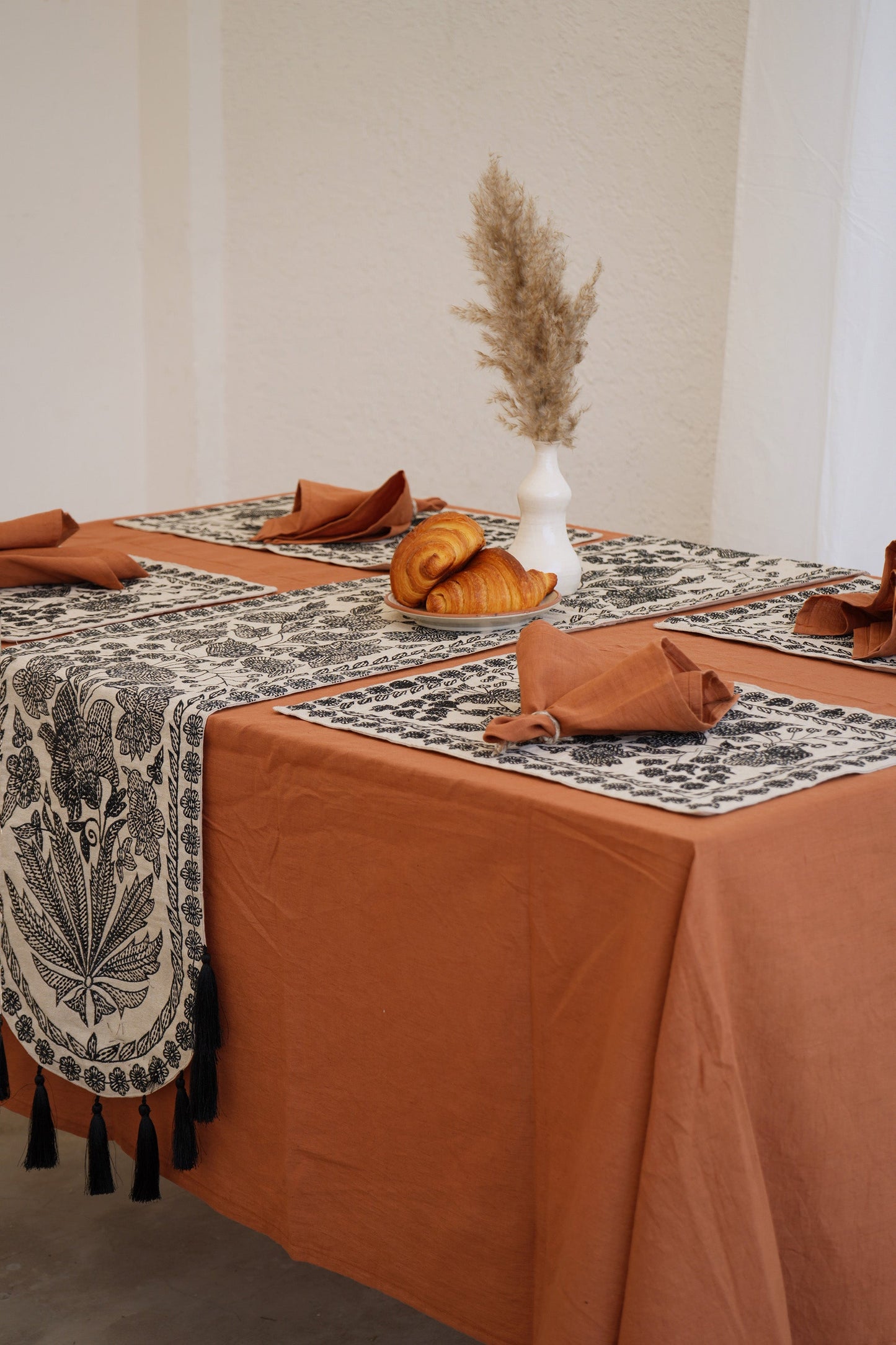 Black Wanderlust Boho Chic Table Placemat