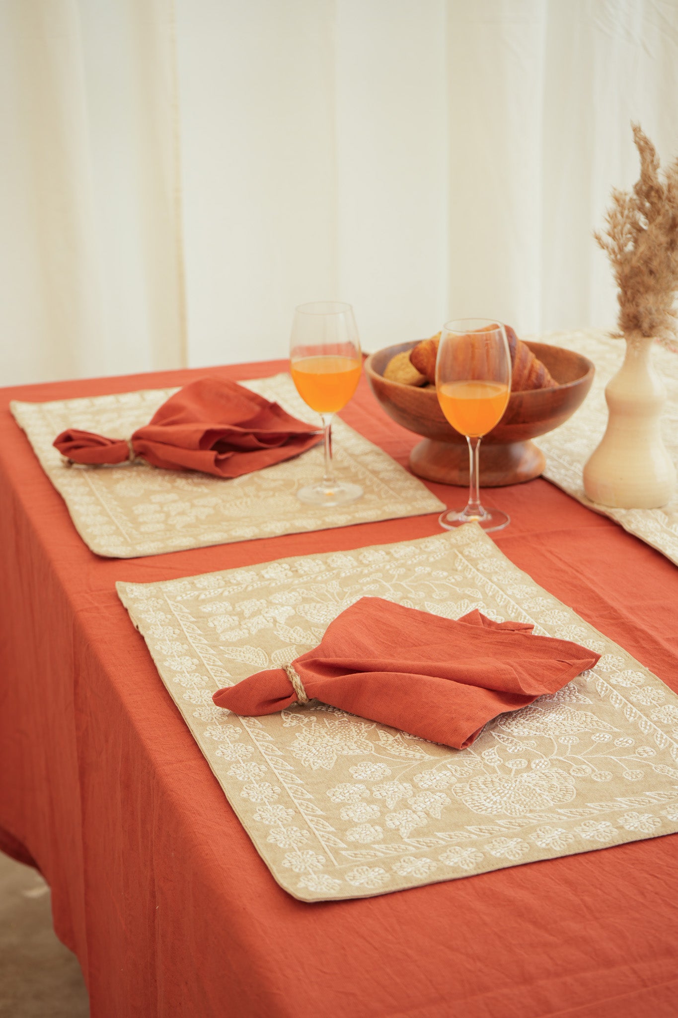 White Wanderlust Boho Chic Table Runner