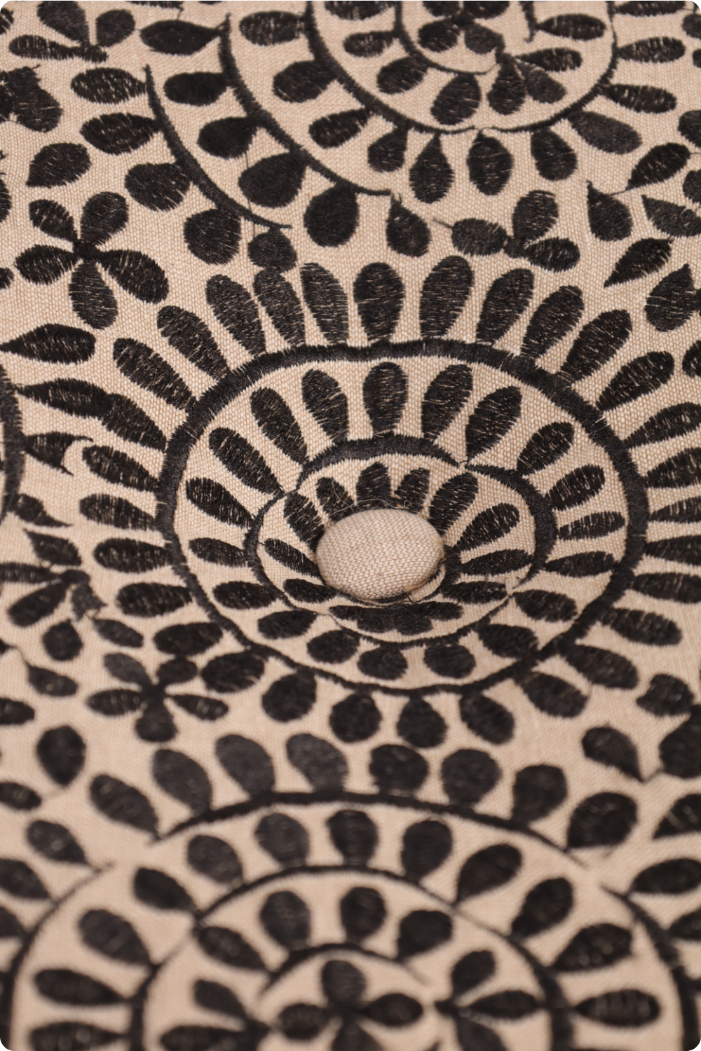 Black Euphoria Ottoman pouf