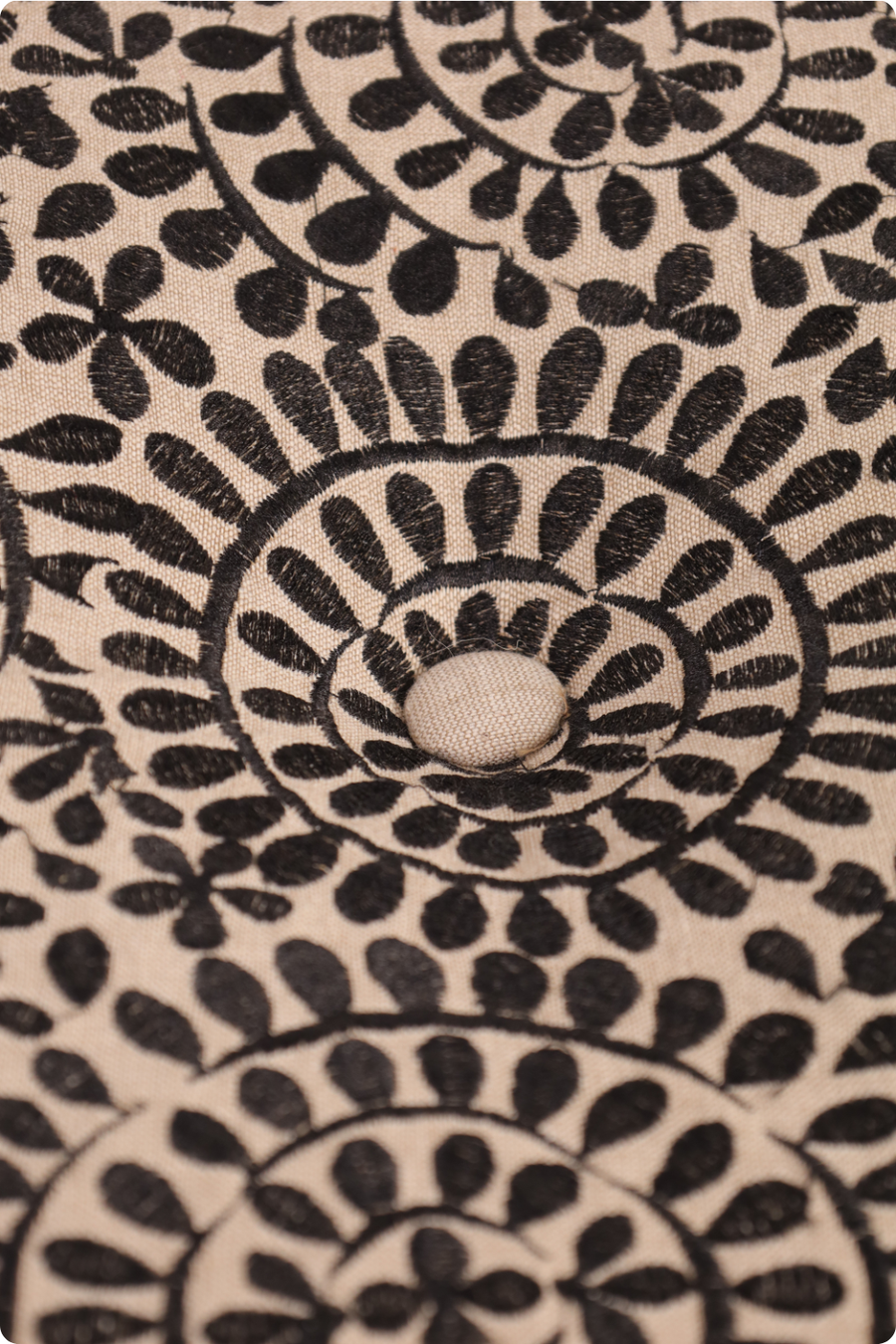 Black Euphoria Ottoman Pouf