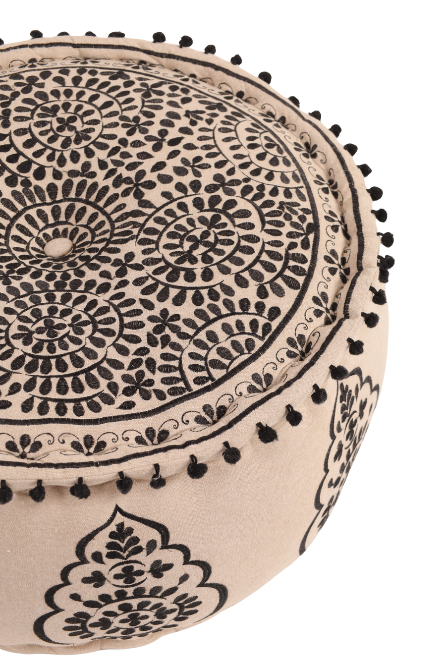 Black Euphoria Ottoman Pouf