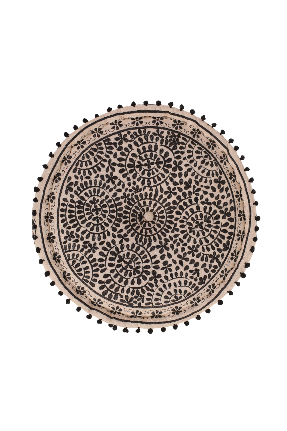 Black Euphoria Ottoman pouf