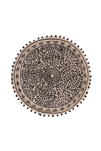 Black Euphoria Ottoman Pouf
