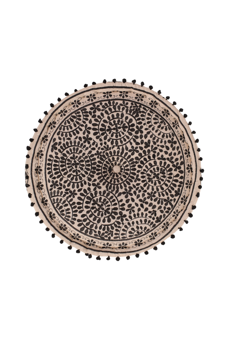 Black Euphoria Ottoman Pouf