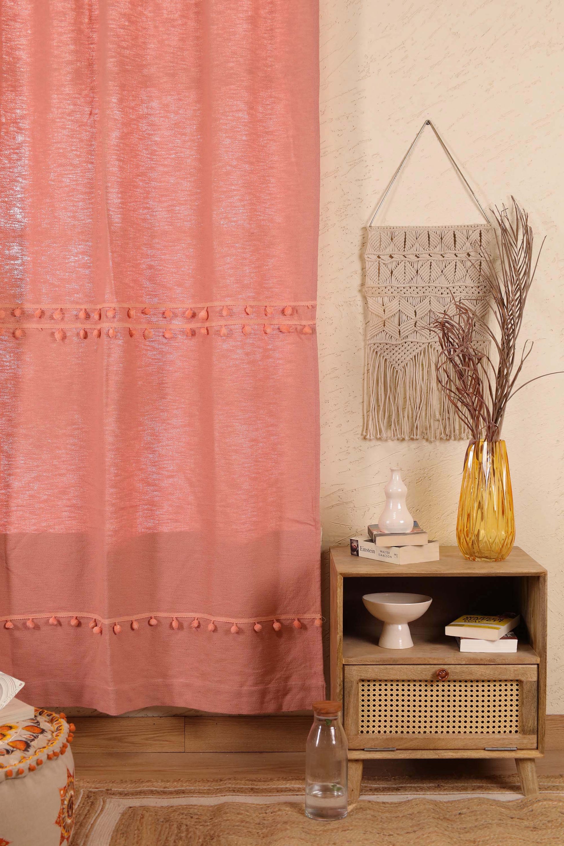 Fiesta Pom Poms Curtain - Set of 2