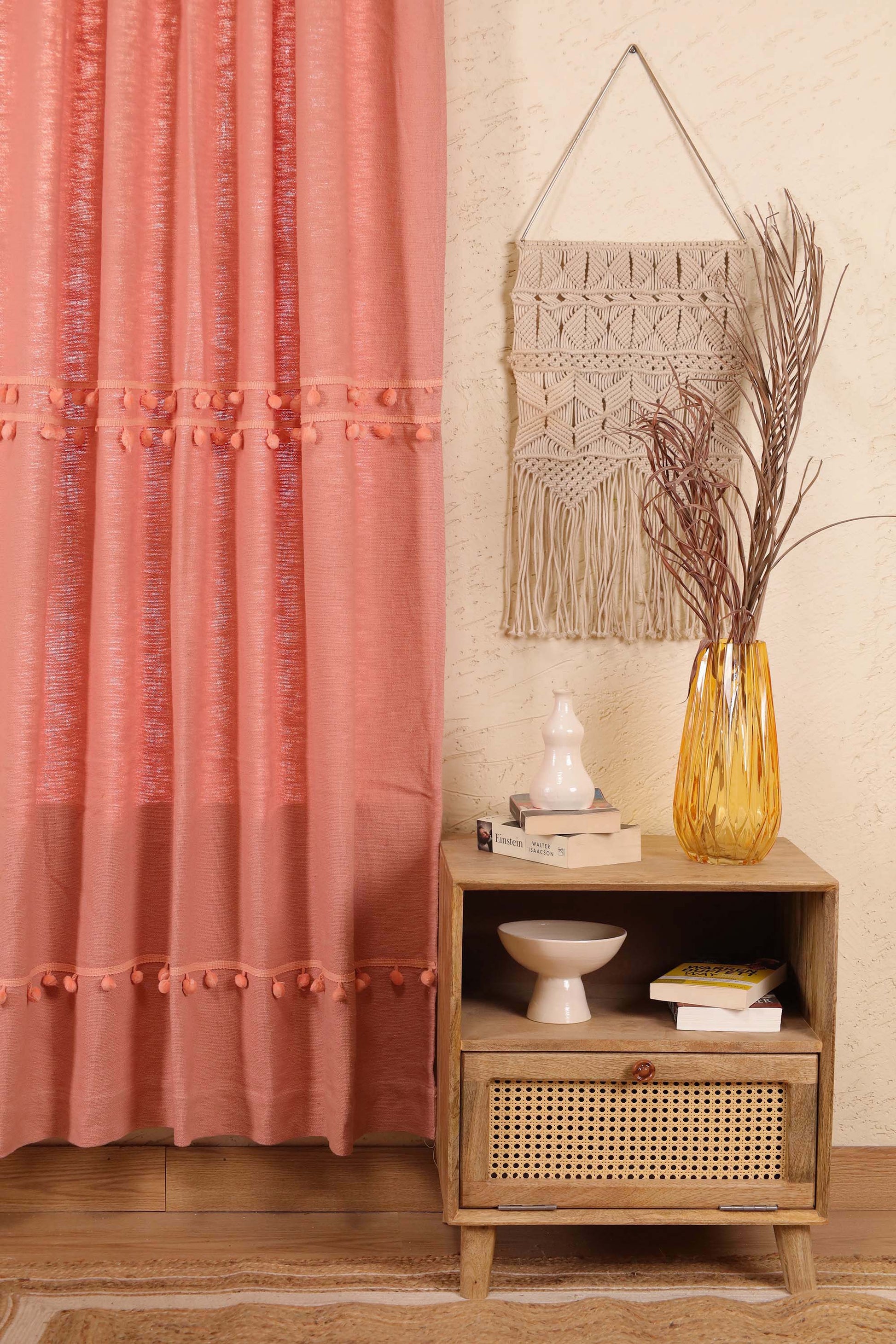 Fiesta Pom Poms Curtain - Set of 2