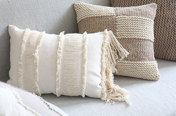 Fringe Fascination Throw Pillow Cover - I