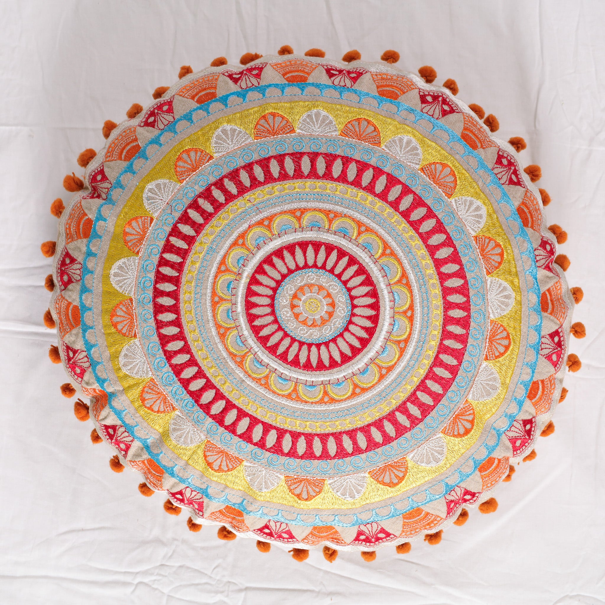 Yellow Geometric Gathering Pillow