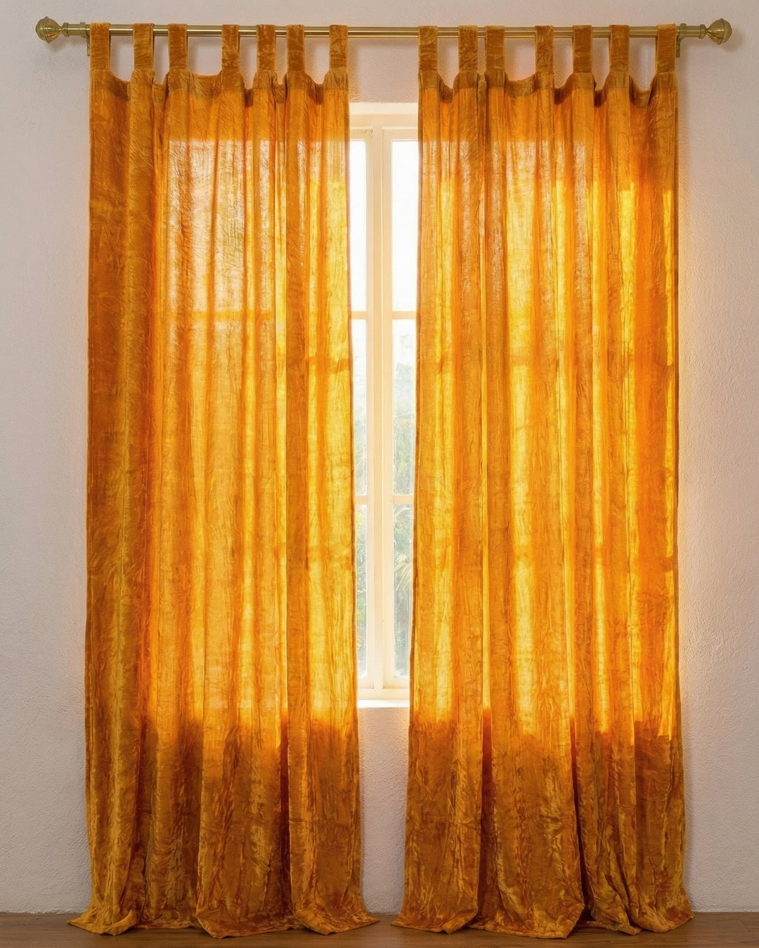 Gold Velvet Noir Curtains - Set of 2