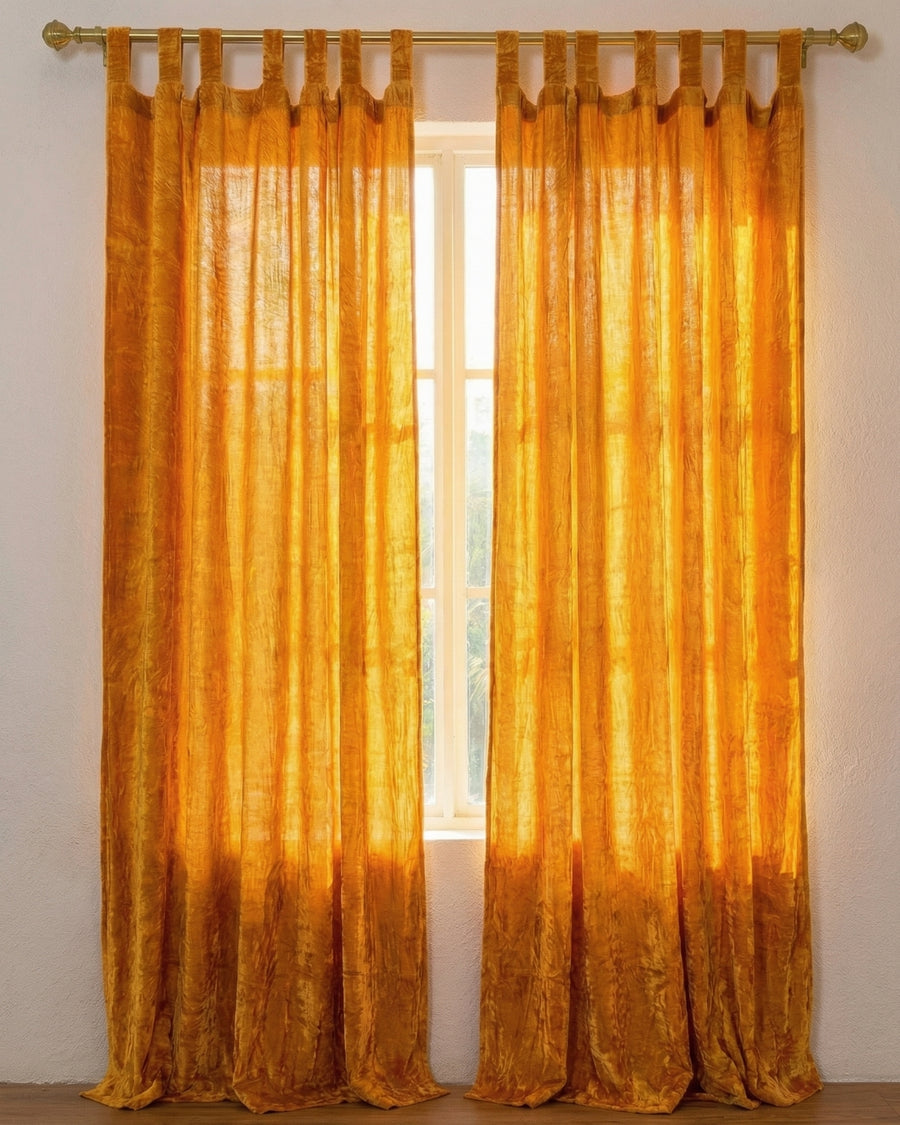 Gold Velvet Noir Curtain