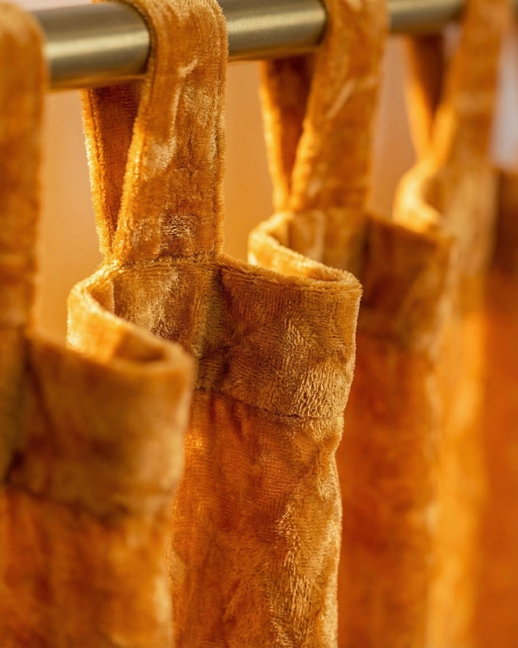 Gold Velvet Noir Curtains - Set of 2