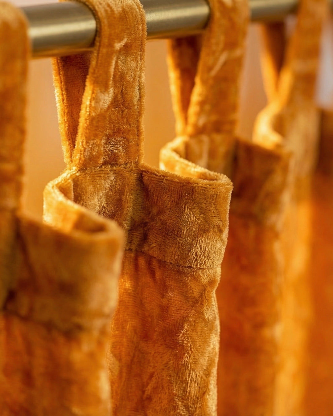 Gold Velvet Noir Curtains - Set of 2