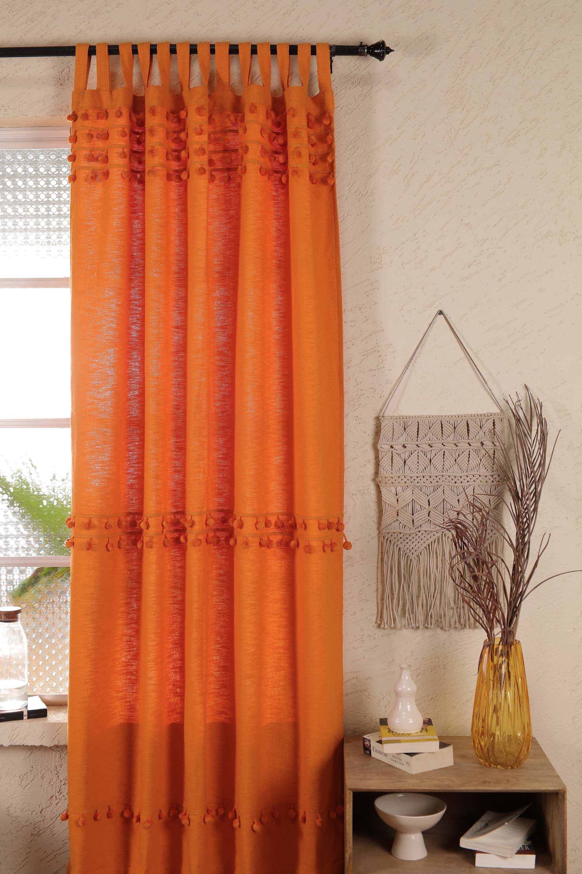 Fiesta Pom Poms Curtain - Set of 2