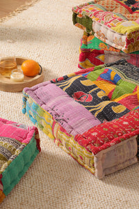 Kantha Patchwork Floor Cushion
