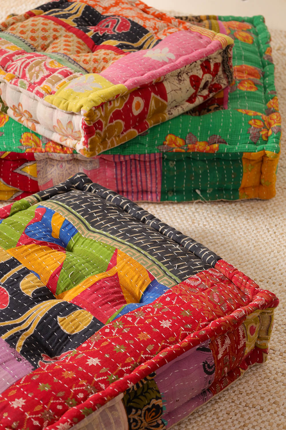 Kantha Patchwork Floor cushion